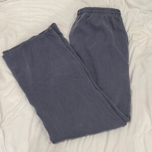 Brandy Melville Wide Leg Sweatpants in Dark Navy